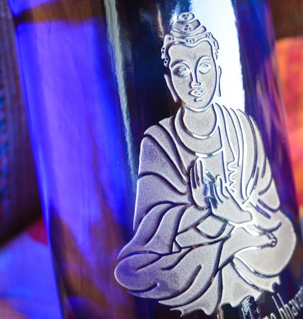 Blue Bottle Love Buddha