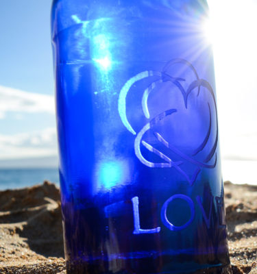 Blue Bottle Love Swirl