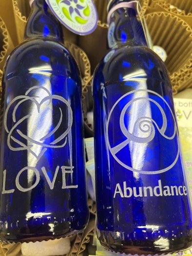Blue Glass Blue Bottle Love 17 oz (500 ml.) - Friends of Water